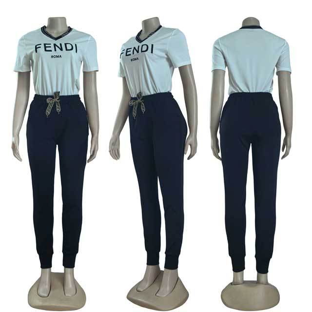Embroidery Top Casual Jogging Suit