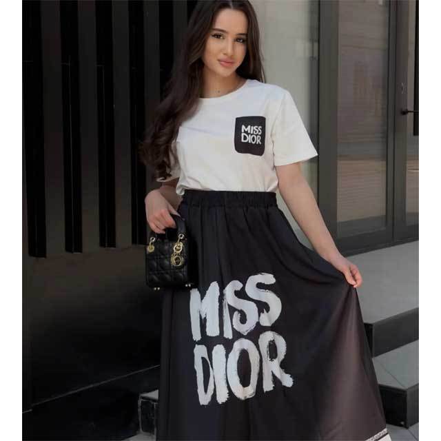 Printed High Waist Maxi Skirt Set