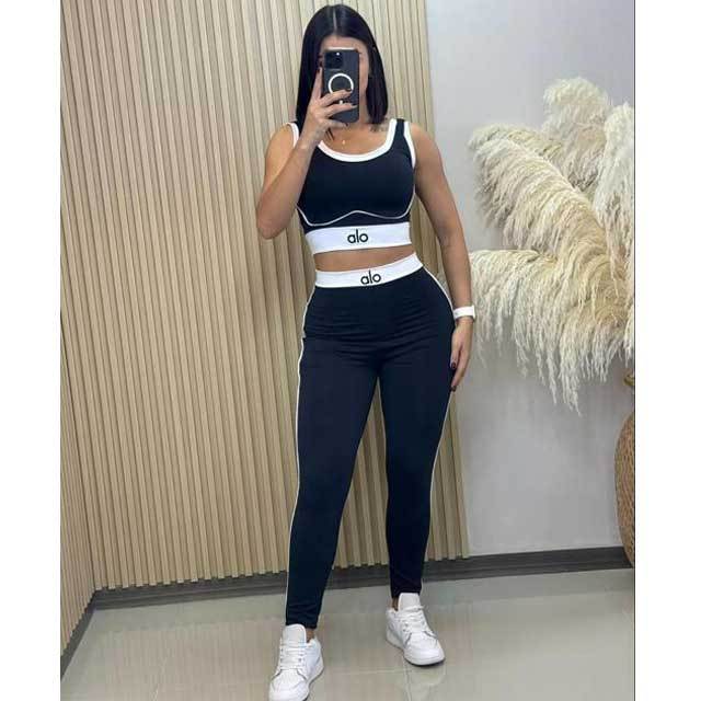 Skinny Tank Top Casual Tracksuit Set