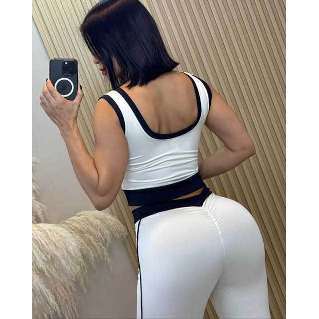 Skinny Tank Top Casual Tracksuit Set