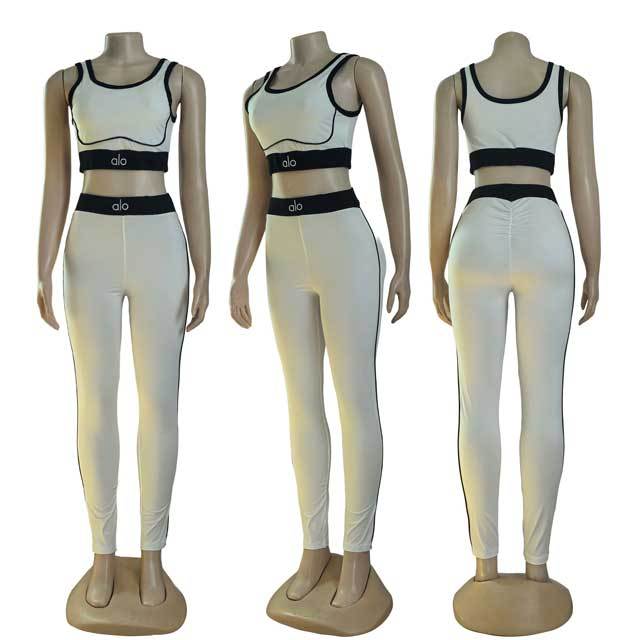 Skinny Tank Top Casual Tracksuit Set