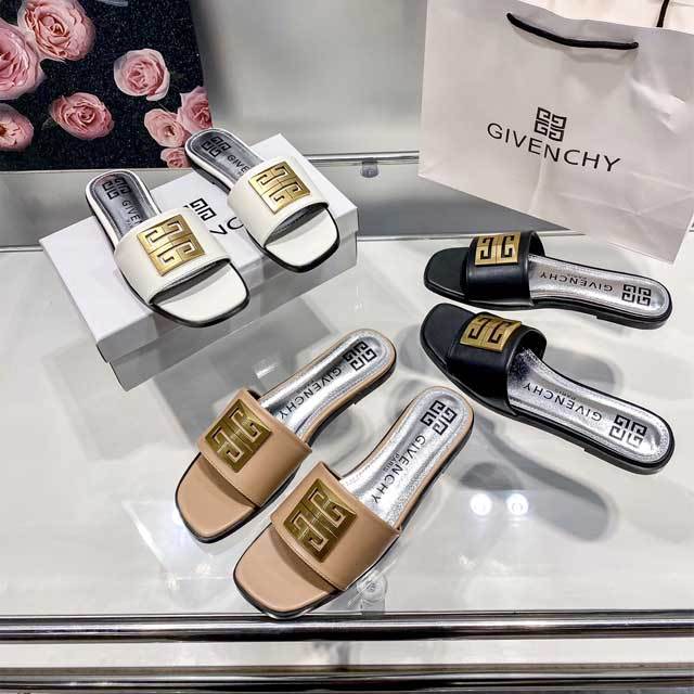 Fashion Logo Women Flat Slides