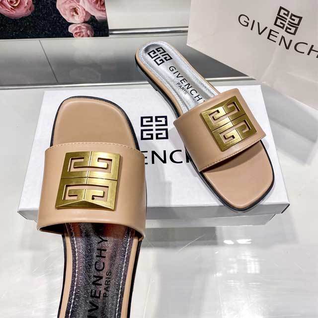 Fashion Logo Women Flat Slides