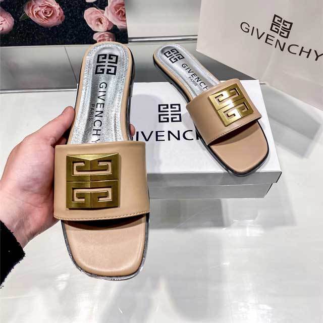 Fashion Logo Women Flat Slides