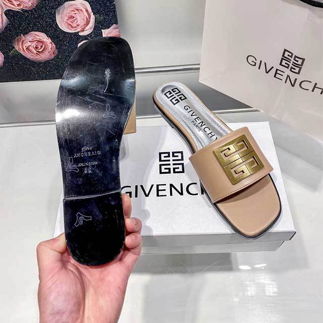 Fashion Logo Women Flat Slides