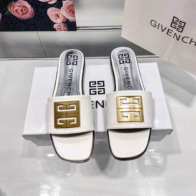 Fashion Logo Women Flat Slides