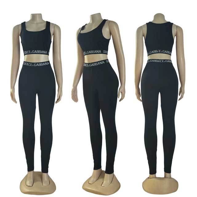 Fashion Tank Top Skinny Tracksuit Set