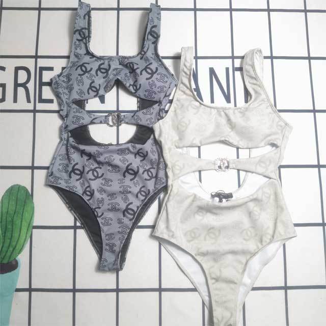Hollow Out Printed Sexy One Piece Swimwear