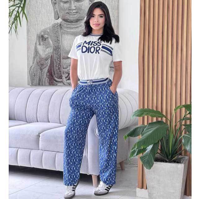 Printed Casual Pants Suit