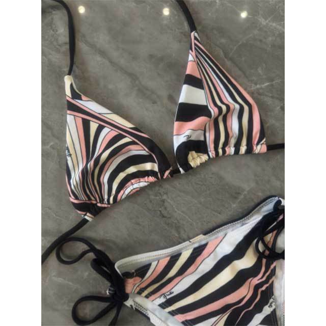 Chic Printed Swimwear Bikinis Scarf Set