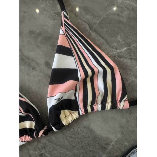 Chic Printed Swimwear Bikinis Scarf Set