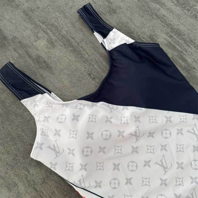 Color Block Sleeveless One Piece Swimwear