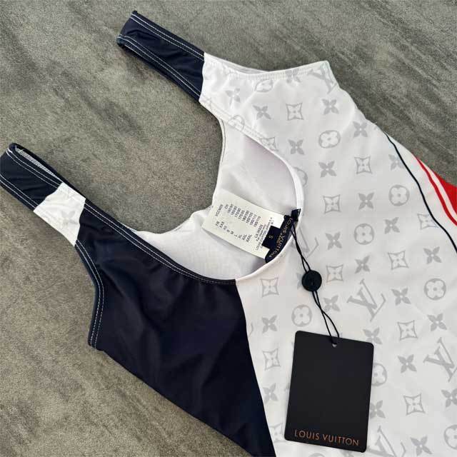 Color Block Sleeveless One Piece Swimwear