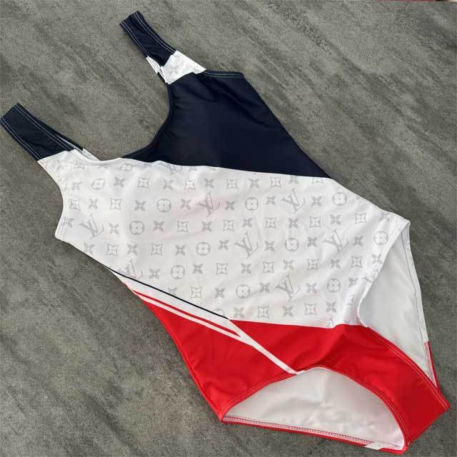 Color Block Sleeveless One Piece Swimwear