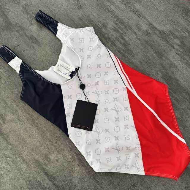 Color Block Sleeveless One Piece Swimwear