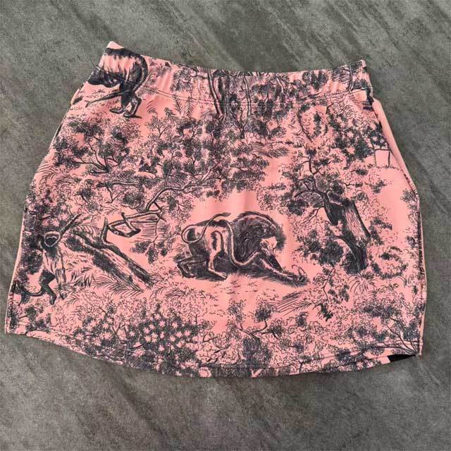 Printed Strappy Bikini With Skirt Set