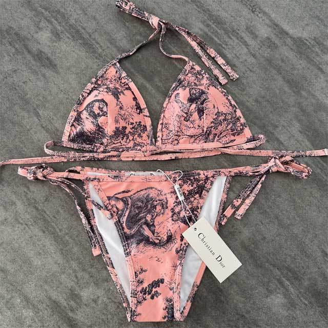 Printed Strappy Bikini With Skirt Set