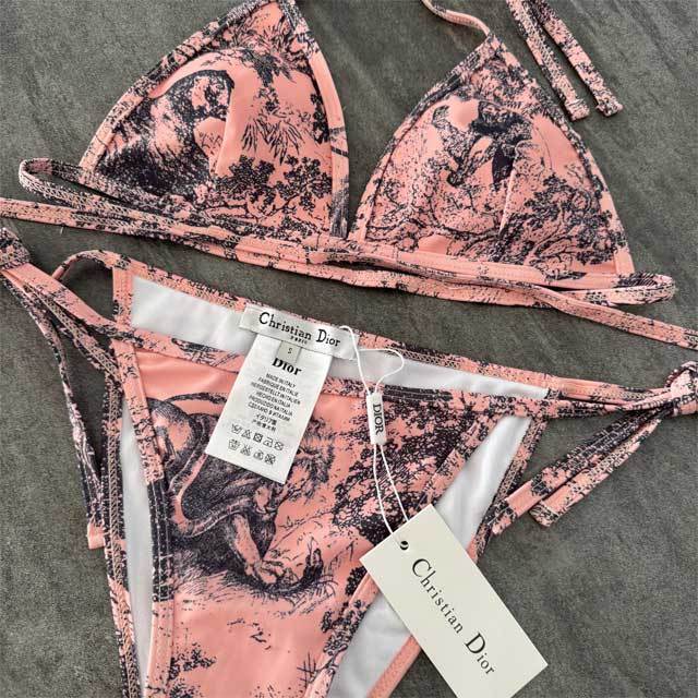 Printed Strappy Bikini With Skirt Set