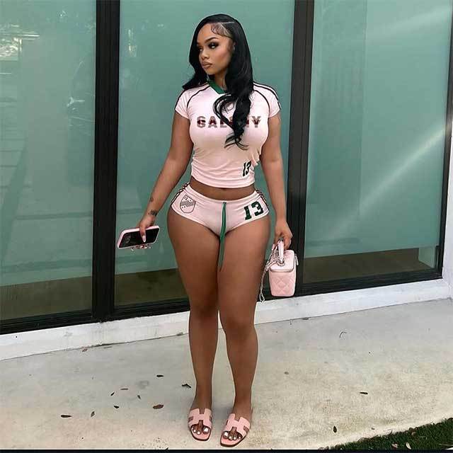 Printed Casual Style Two Pieces Short Set