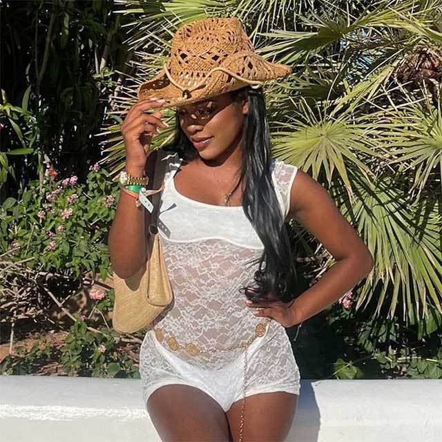 See Through Lace Slim Fit Romper