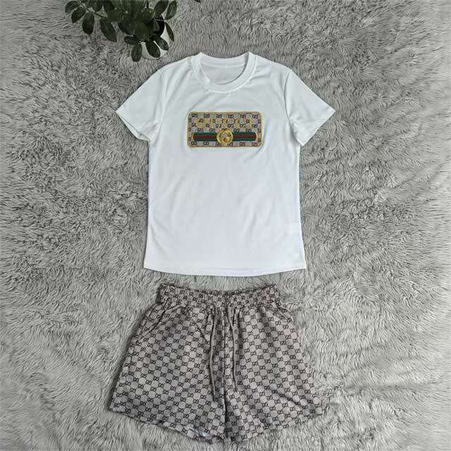 Fashion Embroidery Casual Two Piece Set