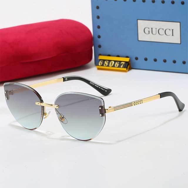 Cat Eye Shape Frameless Unisex Glasses