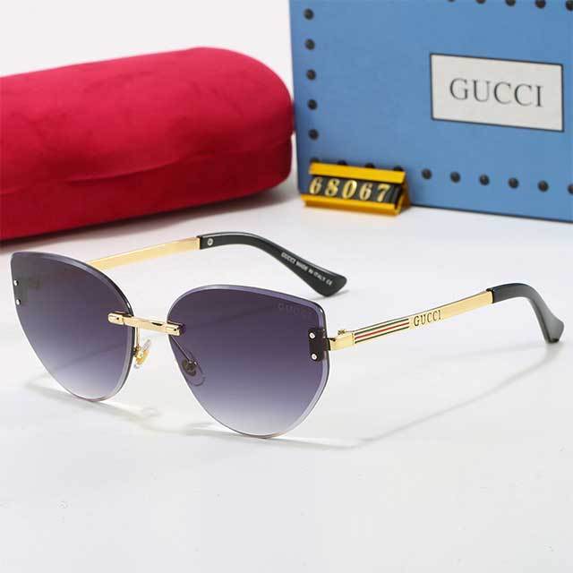 Cat Eye Shape Frameless Unisex Glasses