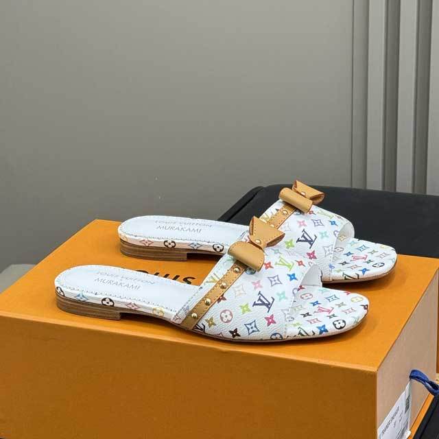 Fashion Leather Women Beach Slides