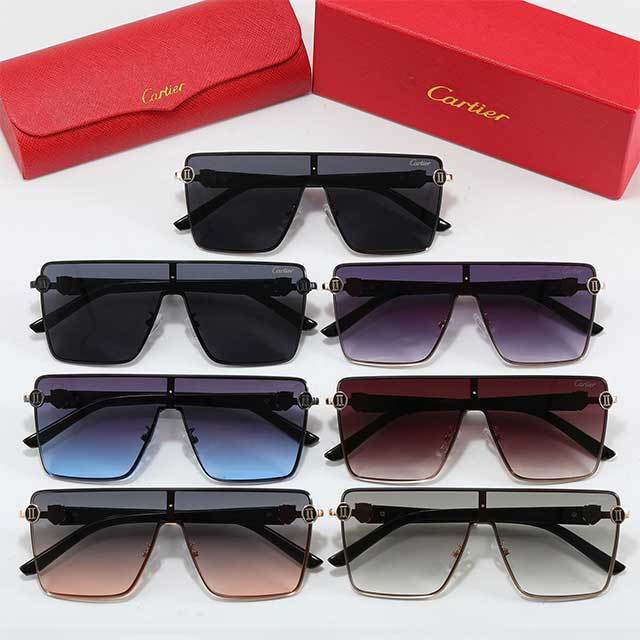 Large Metal Frame One Piece Sunglasses