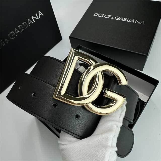 Metal Logo Men Leather Jeans Belt
