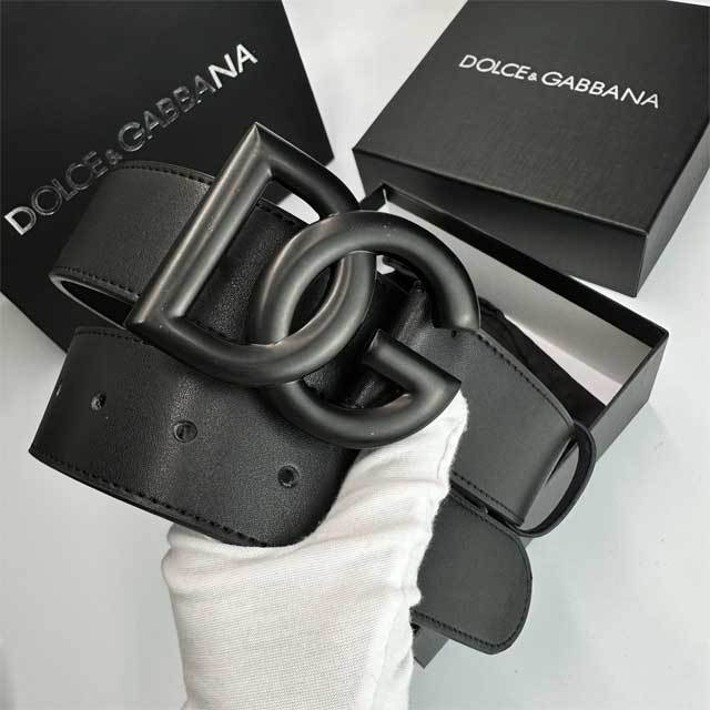 Metal Logo Men Leather Jeans Belt