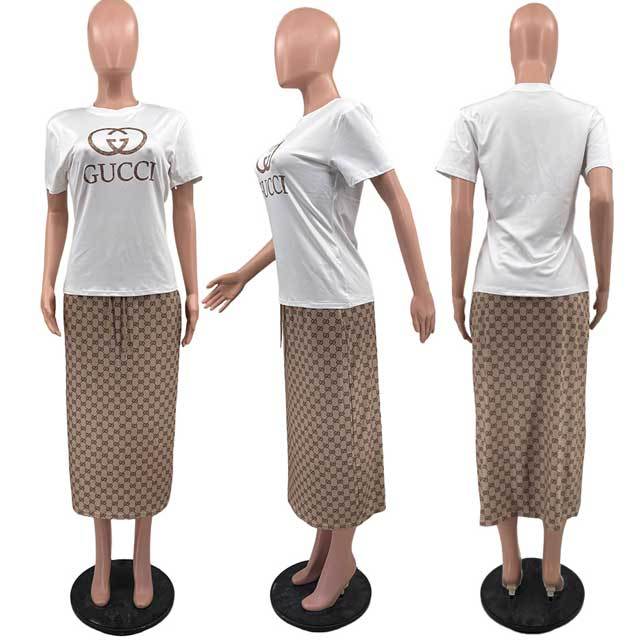 Printed Fashion Women Skirt Set