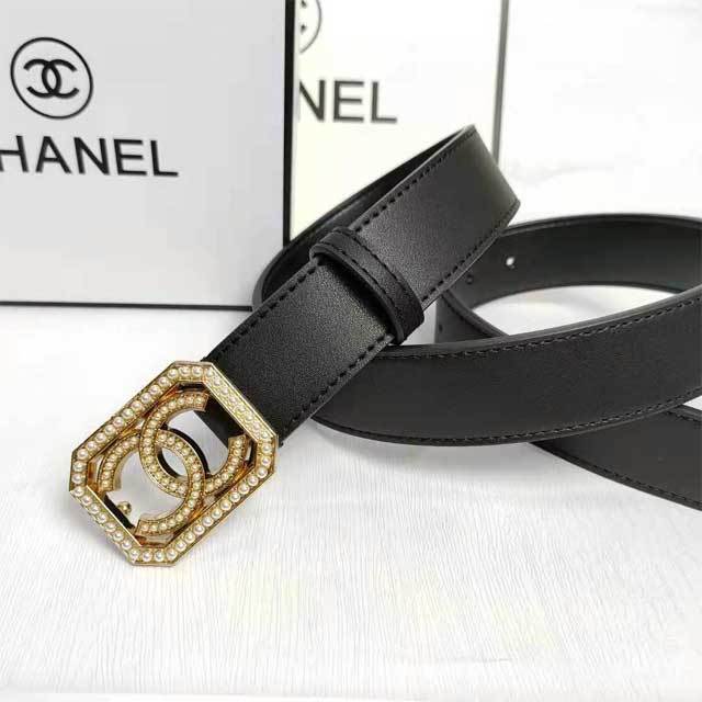Fashion Pearl Leather Casual Belt