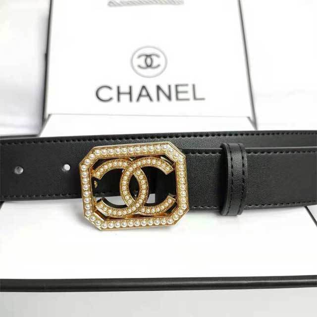 Fashion Pearl Leather Casual Belt