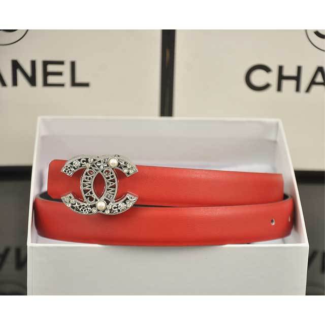 Pearl Embellished Leather Fashion Belt