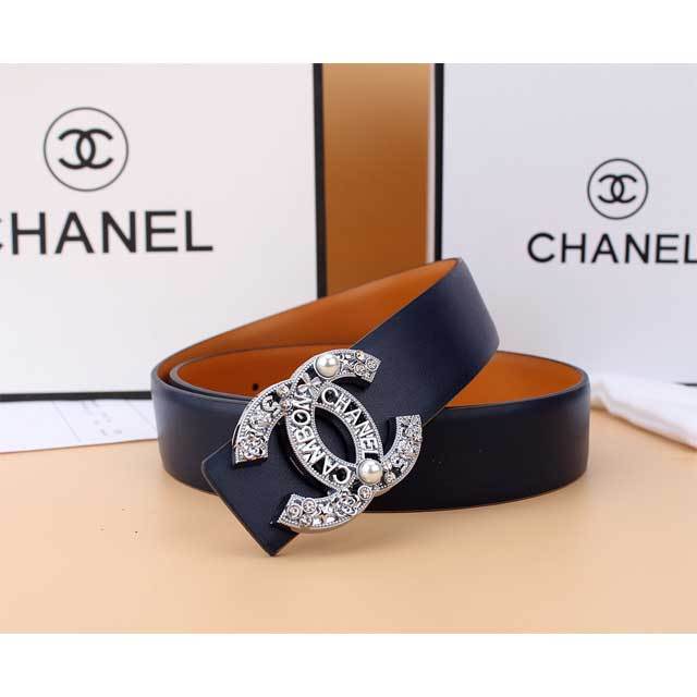 Pearl Hollow Out Leather Adult Belt