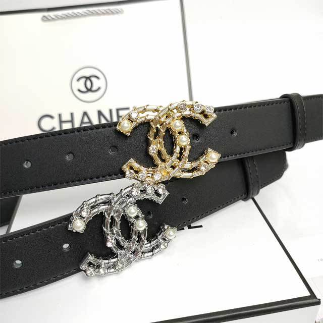 Pearl Hollow Out Leather Fashion Belt