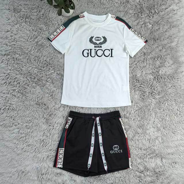 Embroidery Short Sleeve Casual Two Piece Set
