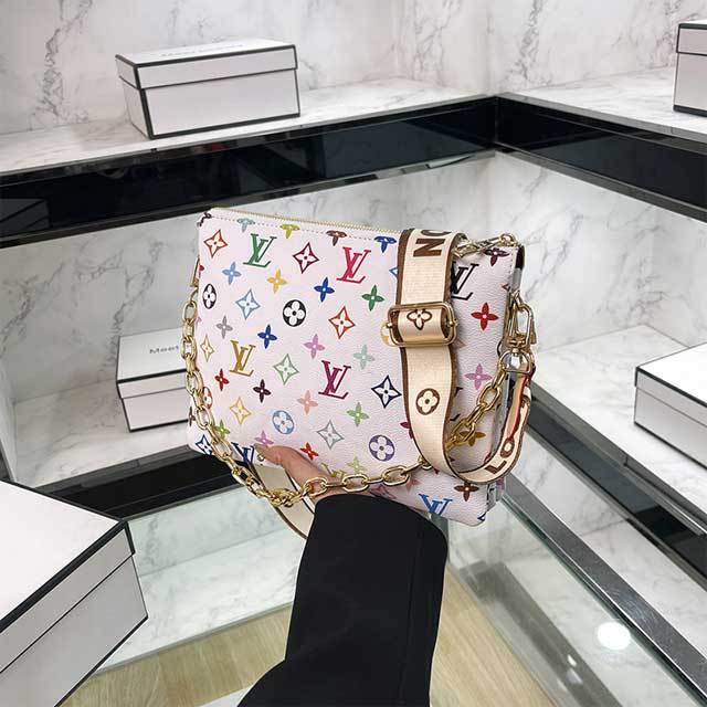 Leather Fashion Print Women Crossbody Bag
