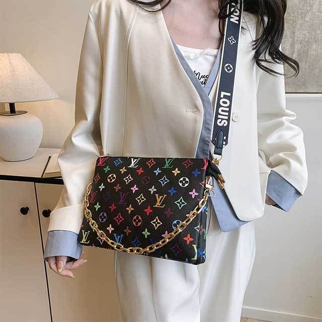 Leather Fashion Print Women Crossbody Bag