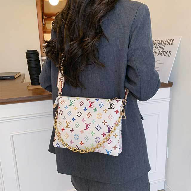 Leather Fashion Print Women Crossbody Bag