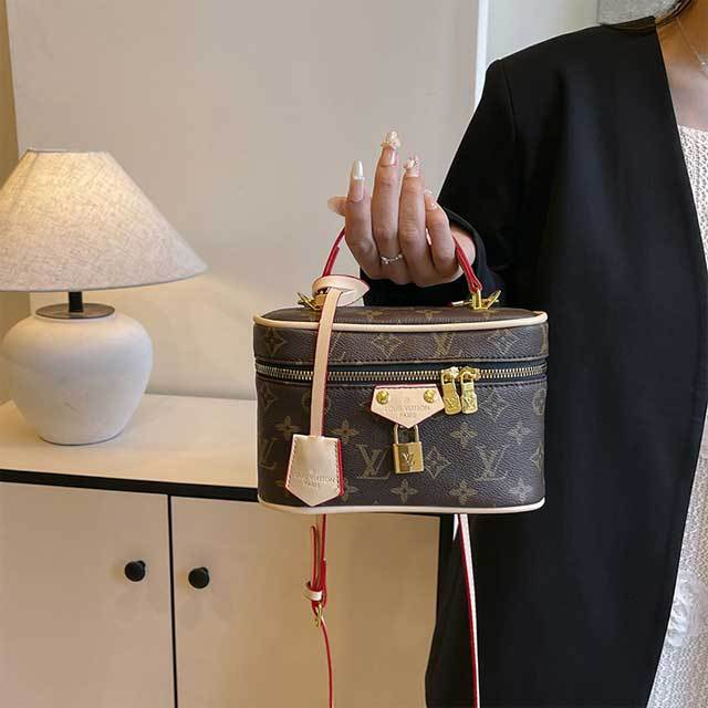 Printed Fashion Leather Women Crossbody Makeup Bag