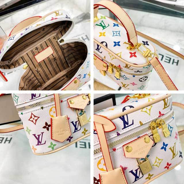 Printed Fashion Leather Women Crossbody Makeup Bag