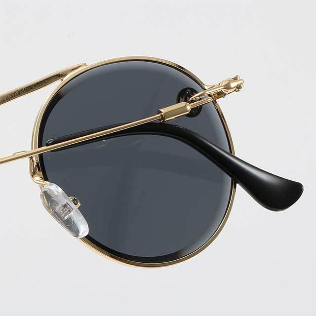 Round Shape Metal Frame Retro Sunglasses