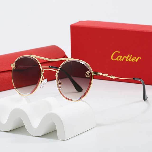 Round Shape Metal Frame Retro Sunglasses