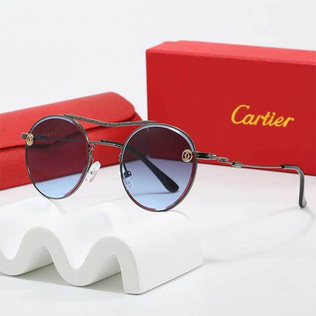 Round Shape Metal Frame Retro Sunglasses