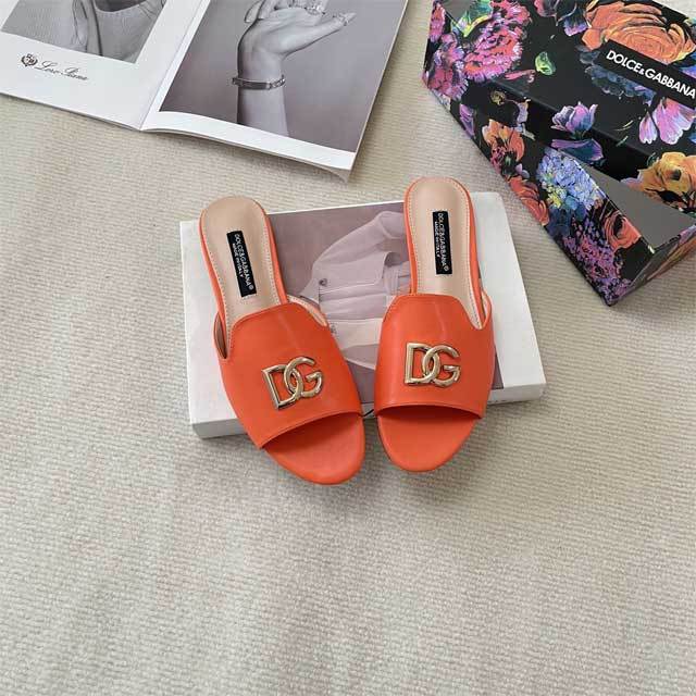 Fashion Metal Logo Beach Flat Slides