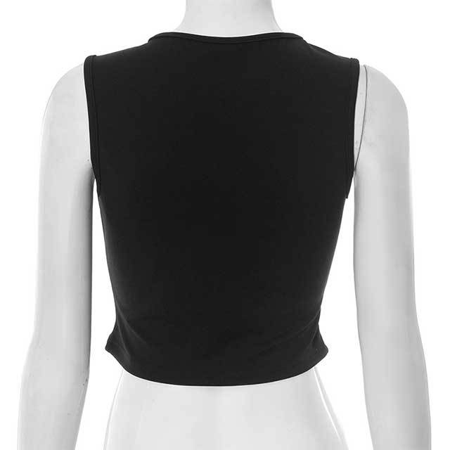 Lace Patchwork Sleeveless Tank Top