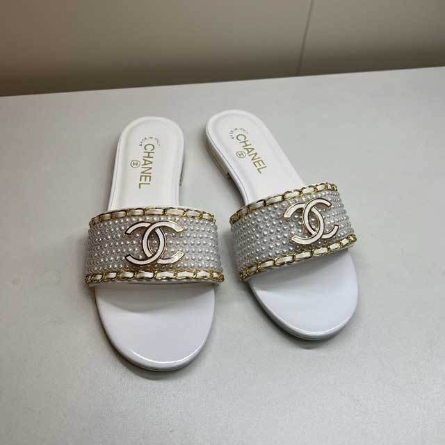 Pearl Fashion Women Flat Slides
