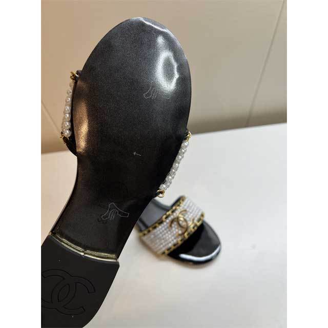 Pearl Fashion Women Flat Slides